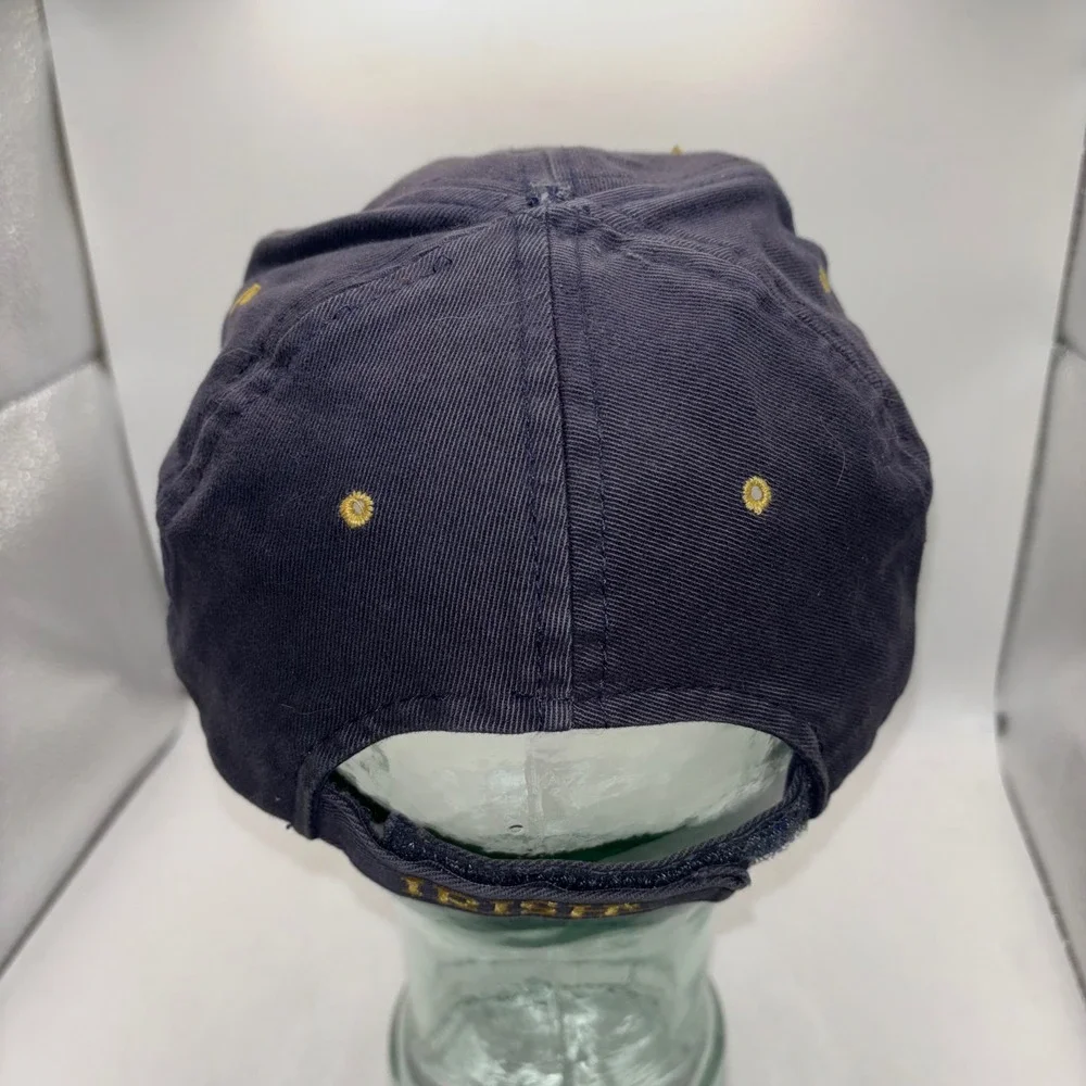 Vtg Notre Dame Fighting Irish Hat Navy Blue Gold Adjustable Strapback NCAA Cap